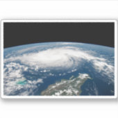 Orkaan Dorian boven de Atlantische Oceaan. Sticker (Voorkant)