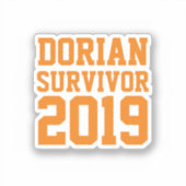 orkaan Dorian Survivor Sticker (Voorkant)