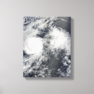Orkaan Felicia en Storm Enrique ten oosten van Haw Canvas Afdruk