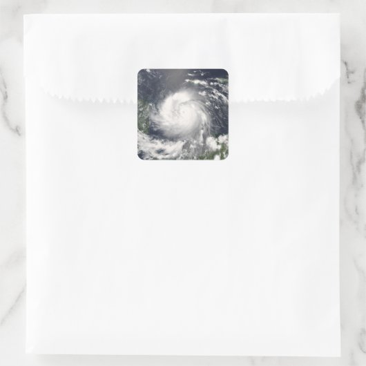 orkaan Felix Vierkante Sticker (Tas)