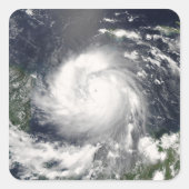 orkaan Felix Vierkante Sticker (Voorkant)