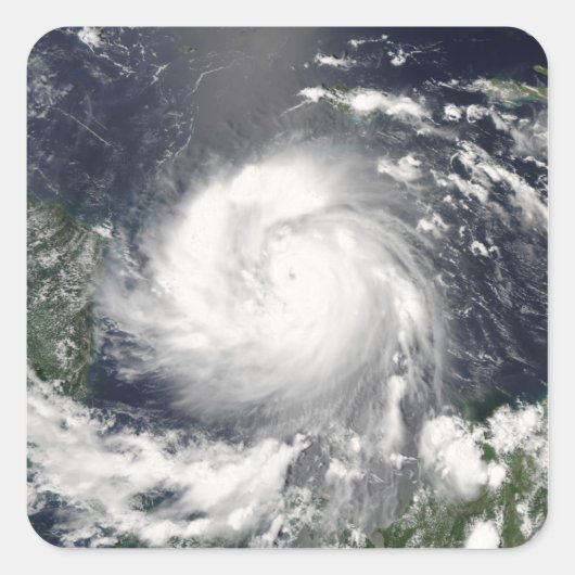orkaan Felix Vierkante Sticker (Voorkant)