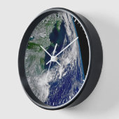 Orkaan Frances op een gedeeltelijke aarde. (Hoek)