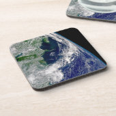 Orkaan Frances op een gedeeltelijke aarde. Bier Onderzetter (Linkerzijde)