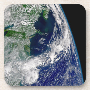 Orkaan Frances op een gedeeltelijke aarde. Bier Onderzetter