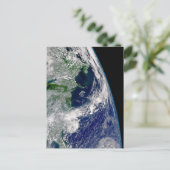 Orkaan Frances op een gedeeltelijke aarde. Briefkaart (Staand voorkant)