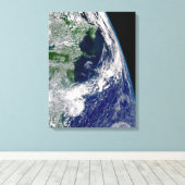 Orkaan Frances op een gedeeltelijke aarde. Canvas Afdruk (Insitu (Houten vloer))