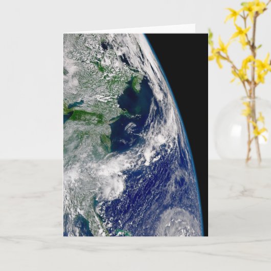Orkaan Frances op een gedeeltelijke aarde. Kaart (Gele Bloem)