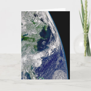 Orkaan Frances op een gedeeltelijke aarde. Kaart