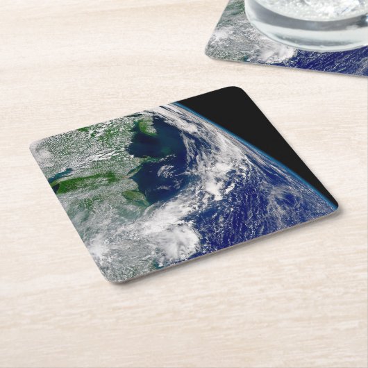 Orkaan Frances op een gedeeltelijke aarde. Kartonnen Onderzetters (Schuin)