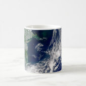 Orkaan Frances op een gedeeltelijke aarde. Koffiemok (Center)