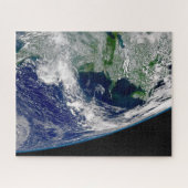 Orkaan Frances op een gedeeltelijke aarde. Legpuzzel (Horizontaal)