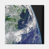 Orkaan Frances op een gedeeltelijke aarde. Magneet (Voorkant)