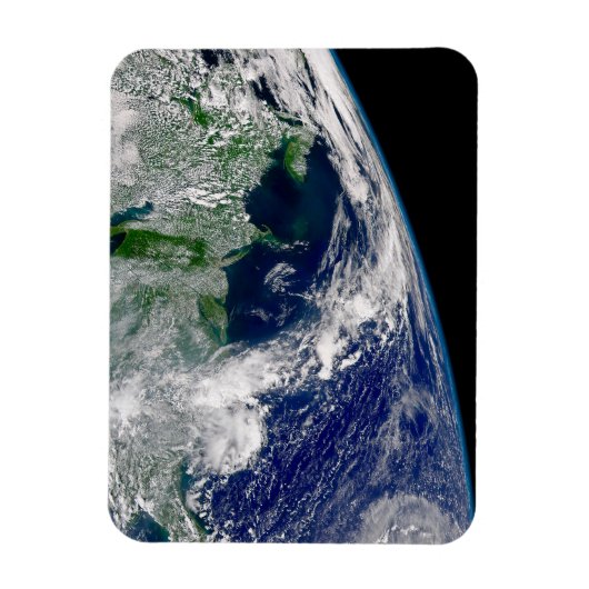 Orkaan Frances op een gedeeltelijke aarde. Magneet (Verticaal)