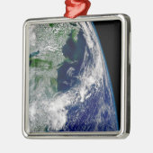 Orkaan Frances op een gedeeltelijke aarde. Metalen Ornament (Links)