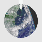 Orkaan Frances op een gedeeltelijke aarde. Ornament (achterkant)