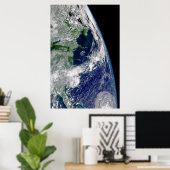 Orkaan Frances op een gedeeltelijke aarde. Poster (Thuiskantoor)