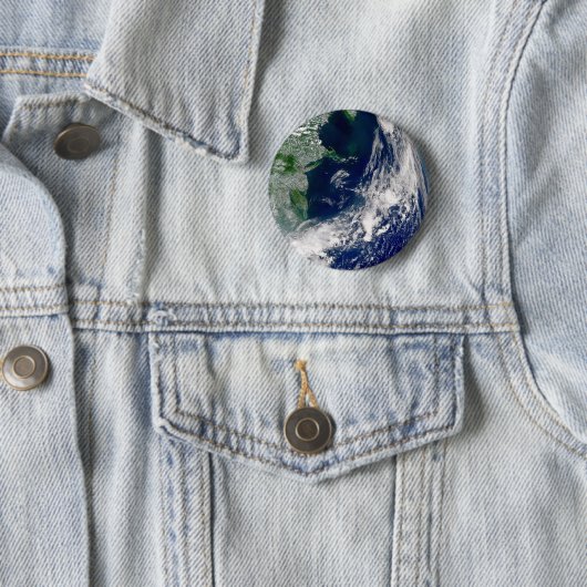 Orkaan Frances op een gedeeltelijke aarde. Ronde Button 5,7 Cm (In situ)