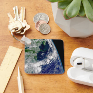 Orkaan Frances op een gedeeltelijke aarde. Sleutelhanger