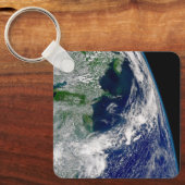 Orkaan Frances op een gedeeltelijke aarde. Sleutelhanger (Voorkant)