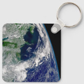 Orkaan Frances op een gedeeltelijke aarde. Sleutelhanger (Achterkant)