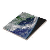 Orkaan Frances op een gedeeltelijke aarde. Tegeltje (Zijkant)