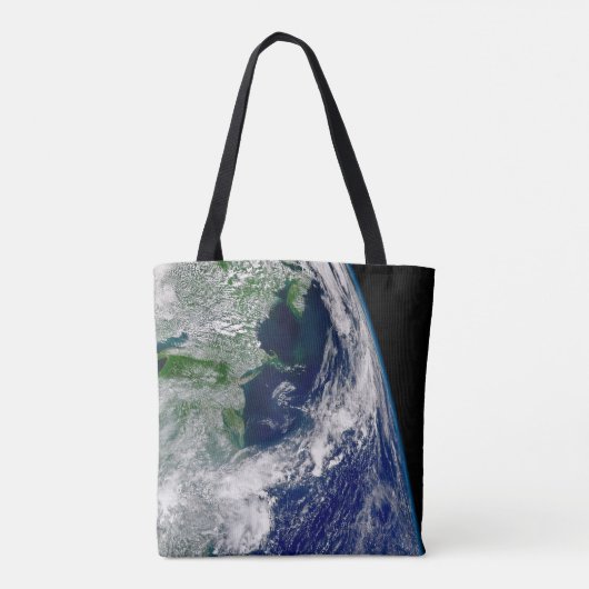 Orkaan Frances op een gedeeltelijke aarde. Tote Bag (Achterkant)