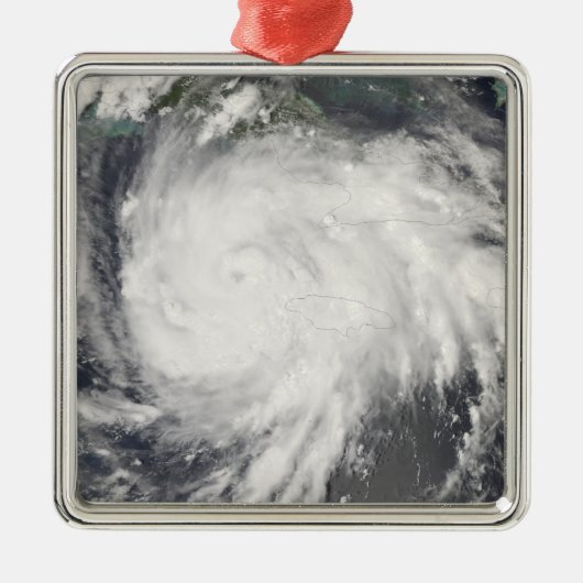 Orkaan Gustav over Jamaica Metalen Ornament (Voorkant)