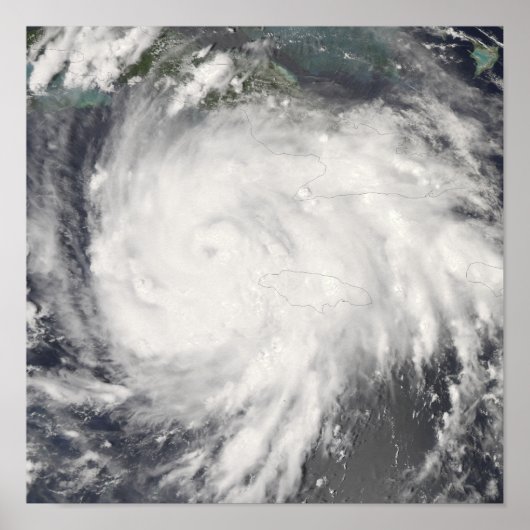 Orkaan Gustav over Jamaica Poster (Voorkant)