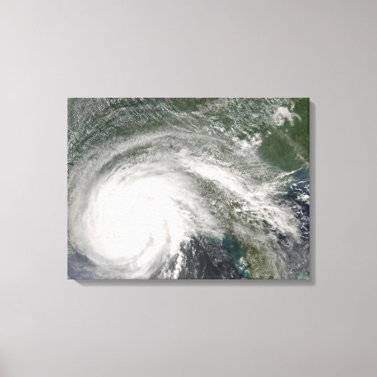 Orkaan Gustav over Louisiana Canvas Afdruk (Voorkant)