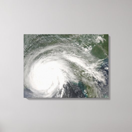 Orkaan Gustav over Louisiana Canvas Afdruk (Voorkant)