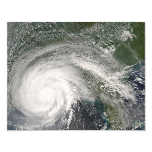 Orkaan Gustav over Louisiana Foto Afdruk (Voorkant)