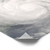 Orkaan Gustav over Louisiana Poster (Hoek)