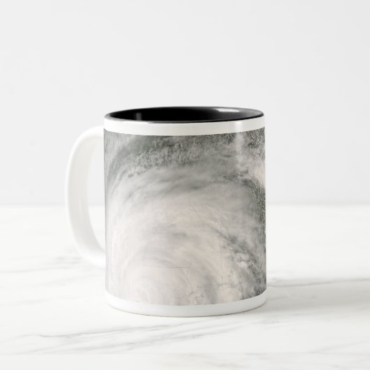 Orkaan Gustav over Louisiana Tweekleurige Koffiemok (Voorkant links)