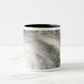 Orkaan Gustav over Louisiana Tweekleurige Koffiemok (Center)