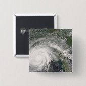 Orkaan Gustav over Louisiana Vierkante Button 5,1 Cm (Voorkant /achterkant)