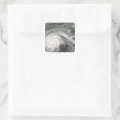 Orkaan Gustav over Louisiana Vierkante Sticker (Tas)