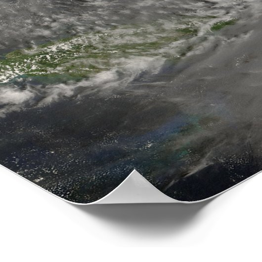 Orkaan Hanna over de Bahama's Poster (Hoek)