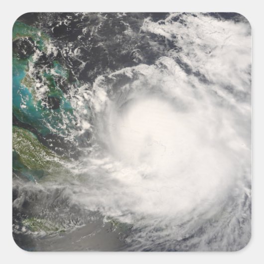 Orkaan Hanna over de Bahama's Vierkante Sticker (Voorkant)