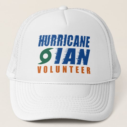 orkaan Ian Volunter Trucker Pet (Voorkant)