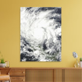 Orkaan Ida over Nicaragua Canvas Afdruk (Insitu (Woonkamer))