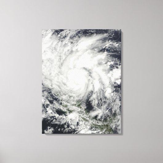 Orkaan Ida over Nicaragua Canvas Afdruk (Voorkant)