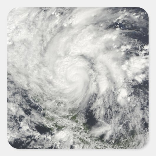 Orkaan Ida over Nicaragua Vierkante Sticker (Voorkant)
