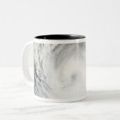 orkaan Ike 6 Tweekleurige Koffiemok (Voorkant links)