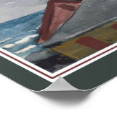 "orkaan" in de Bahama's door Winslow Homer Poster (Hoek)