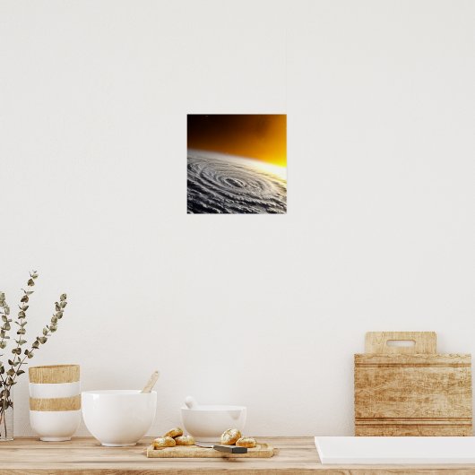 orkaan in het Poster Ruimtevaart (Keuken)