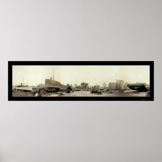 Orkaan in Miami Foto 1926 Poster (Voorkant)