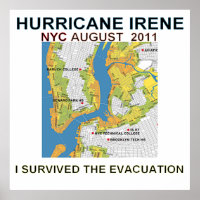 Orkaan Irene New York City Evacuation Map Poste