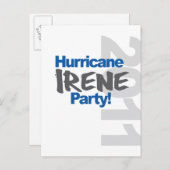 Orkaan Irene Party 2011 Uitnodiging Briefkaart (Voorkant / Achterkant)