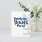 Orkaan Irene Party 2011 Uitnodiging Briefkaart (Staand voorkant)